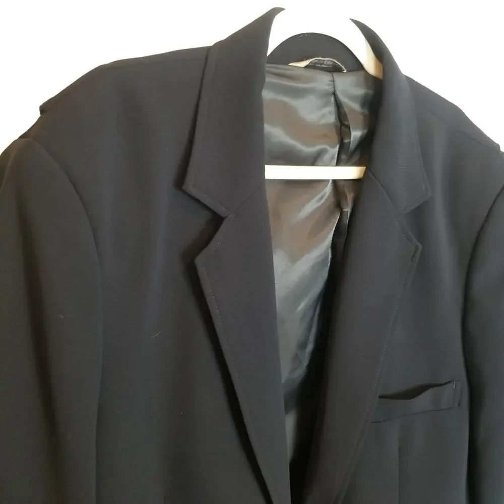 Duluth Trading Co Mens Navy Blue Blazer Size 46R Suit Jacket Business Formal